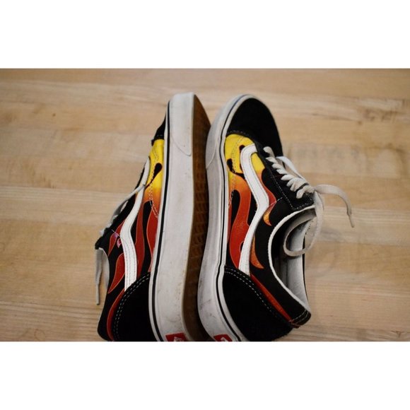 Unisex Vans Old Skool Flame Skater Shoes W-8 M-6.5 - Picture 5 of 8